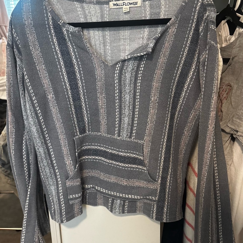 Wallflower Blue and White Striped Top
